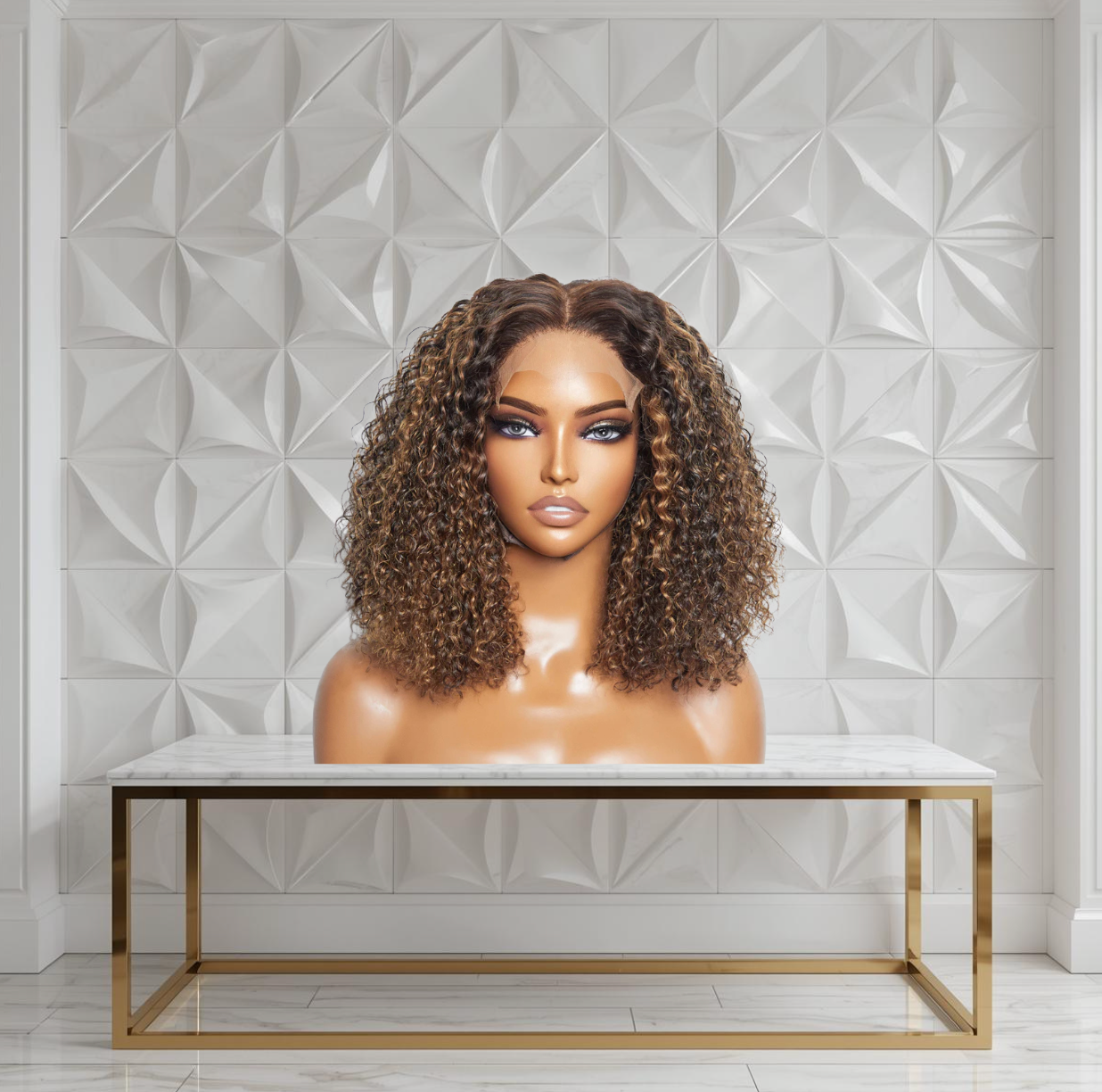 Kinky Curly Closure Bob Wig