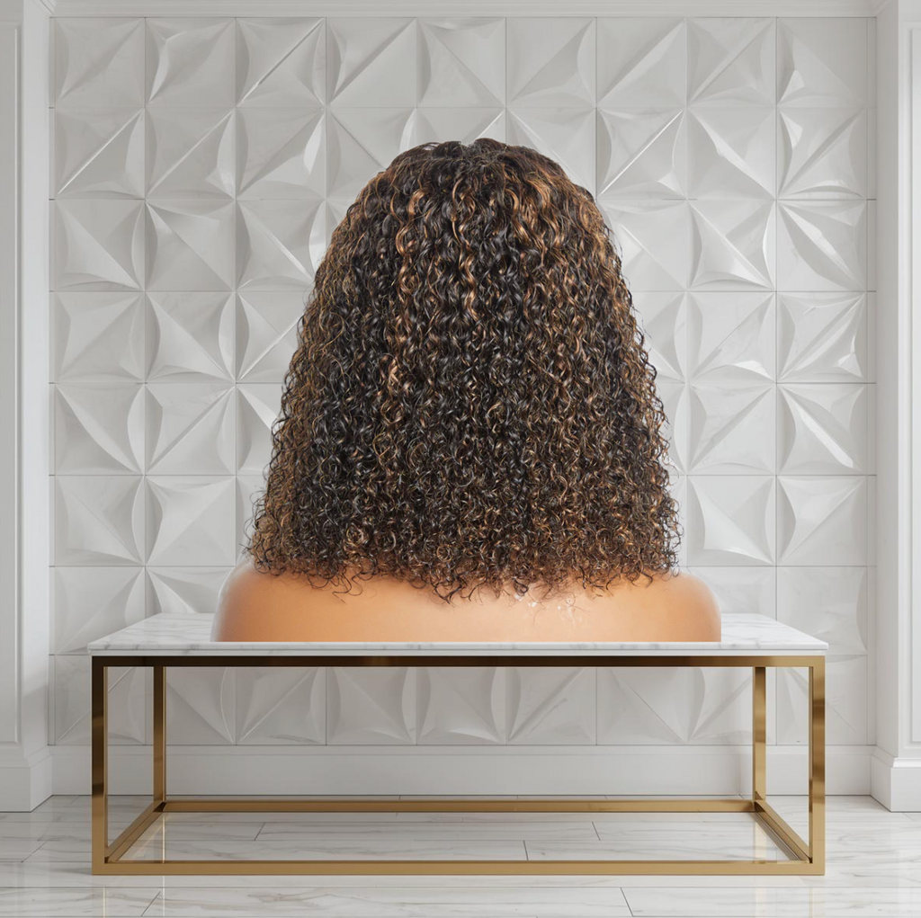 Kinky Curly Closure Bob Wig