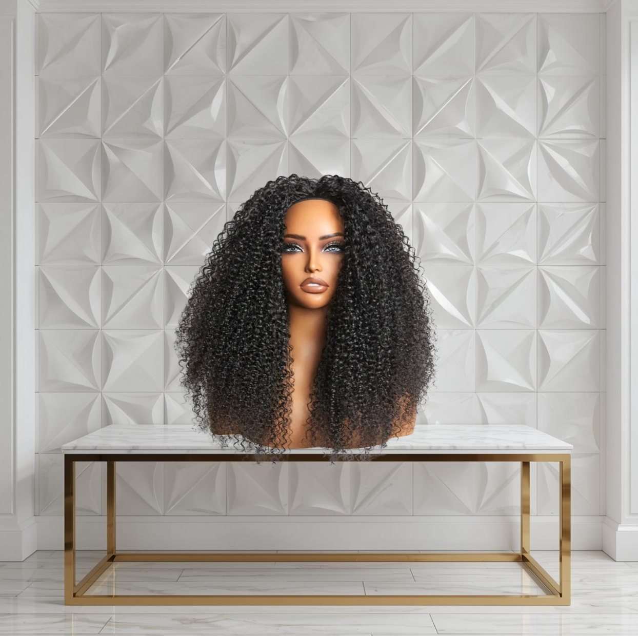 Messy Curly Half Wig