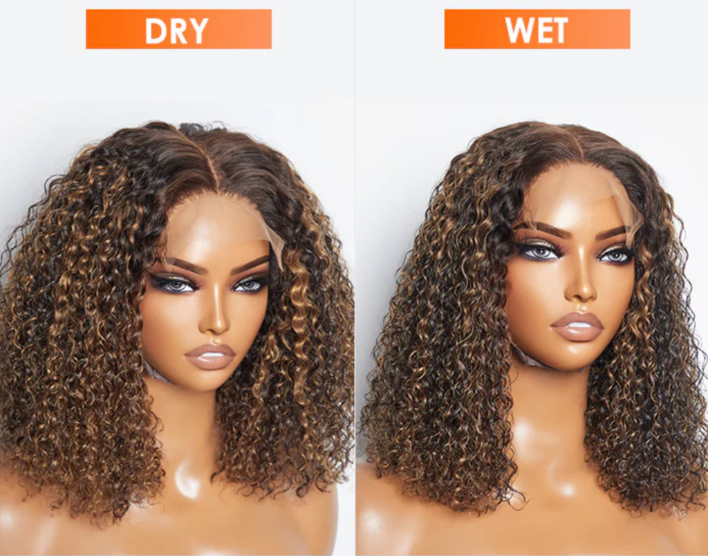 Kinky Curly Closure Bob Wig