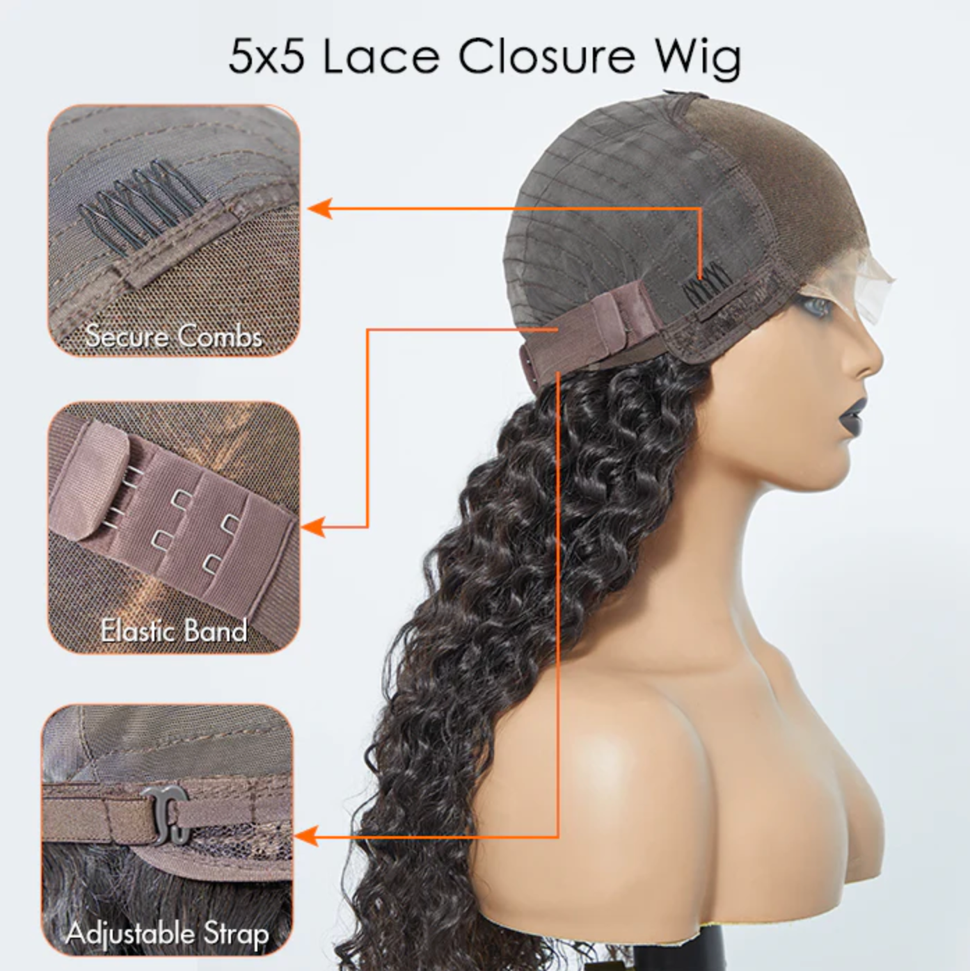 Deep Wave Closure Wig