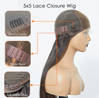 Straight Closure Wig